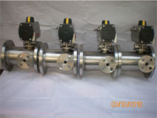 ACTUATED JACKETTED BALL VALVE FLANGED ENDS
