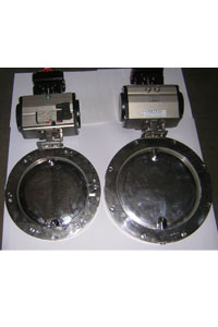 ACTUATED SANITARY BUTTERFLY VALVE